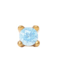 Gold Vermeil 2mm Single CZ Pin 18g/16g