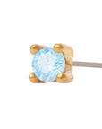 Gold Vermeil 2mm Single CZ Pin 18g/16g