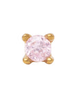 Gold Vermeil 2mm Single CZ Pin 18g/16g