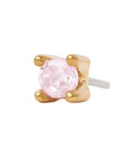 Gold Vermeil 2mm Single CZ Pin 18g/16g