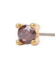 Gold Vermeil 2mm Single CZ Pin 18g/16g