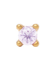 Gold Vermeil 2mm Single CZ Pin 18g/16g
