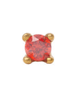 Gold Vermeil 2mm Single CZ Pin 18g/16g