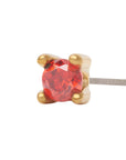 Gold Vermeil 2mm Single CZ Pin 18g/16g