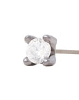 Black Rhodium Silver 2mm Single CZ Pin 18g/16g