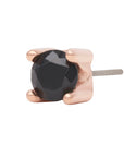 Rose Gold Vermeil 3mm Single CZ Pin 18g/16g