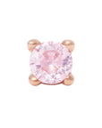 Rose Gold Vermeil 3mm Single CZ Pin 18g/16g