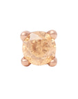 Rose Gold Vermeil 3mm Single CZ Pin 18g/16g