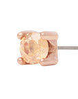 Rose Gold Vermeil 3mm Single CZ Pin 18g/16g