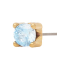 Gold Vermeil 3mm Single CZ Pin 18g/16g