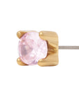 Gold Vermeil 3mm Single CZ Pin 18g/16g
