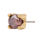 Gold Vermeil 3mm Single CZ Pin 18g/16g