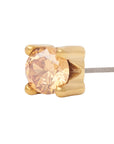 Gold Vermeil 3mm Single CZ Pin 18g/16g