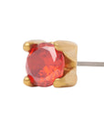Gold Vermeil 3mm Single CZ Pin 18g/16g
