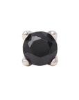 White Rhodium Silver 3mm Single CZ Pin 18g/16g