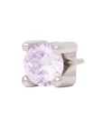 White Rhodium Silver 3mm Single CZ Pin 18g/16g