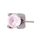 Black Rhodium Silver 3mm Single CZ Pin 18g/16g