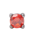 Black Rhodium Silver 3mm Single CZ Pin 18g/16g