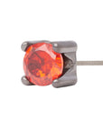 Black Rhodium Silver 3mm Single CZ Pin 18g/16g