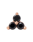 Rose Gold Vermeil 2mm Triple CZ Pin 18g/16g
