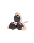 Rose Gold Vermeil 2mm Triple CZ Pin 18g/16g