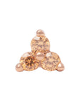 Rose Gold Vermeil 2mm Triple CZ Pin 18g/16g