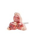 Rose Gold Vermeil 2mm Triple CZ Pin 18g/16g