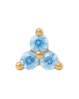 Gold Vermeil 2mm Triple CZ Pin 18g/16g