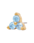 Gold Vermeil 2mm Triple CZ Pin 18g/16g