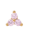 Gold Vermeil 2mm Triple CZ Pin 18g/16g