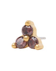 Gold Vermeil 2mm Triple CZ Pin 18g/16g