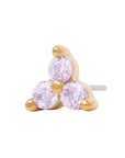 Gold Vermeil 2mm Triple CZ Pin 18g/16g