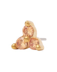 Gold Vermeil 2mm Triple CZ Pin 18g/16g