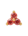 Gold Vermeil 2mm Triple CZ Pin 18g/16g