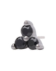Black Rhodium Silver 2mm Triple CZ Pin 18g/16g