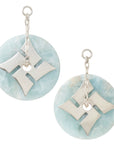 Aquamarine Hindu/Buddhist Swastika Discs