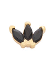 Gold Vermeil Triple Marquise CZ Pin 18g/16g