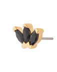 Gold Vermeil Triple Marquise CZ Pin 18g/16g