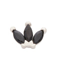 White Rhodium Silver Triple Marquise CZ Pin 18g/16g