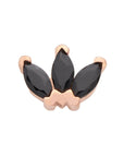 Rose Gold Vermeil Triple Marquise CZ Pin 18g/16g