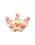 Rose Gold Vermeil Triple Marquise CZ Pin 18g/16g