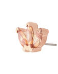 Rose Gold Vermeil Triple Marquise CZ Pin 18g/16g