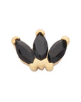 Gold Vermeil Triple Marquise CZ Pin 18g/16g
