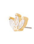 Gold Vermeil Triple Marquise CZ Pin 18g/16g