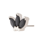 White Rhodium Silver Triple Marquise CZ Pin 18g/16g