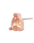 Rose Gold Vermeil 4mm Teardrop CZ Pin 18g/16g