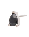 White Rhodium Silver 4mm Teardrop CZ Pin 18g/16g