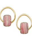 Rhodochrosite Prong Coils