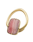 Rhodochrosite Prong Coils