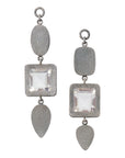 Labradorite & Faceted Quartz Dangles